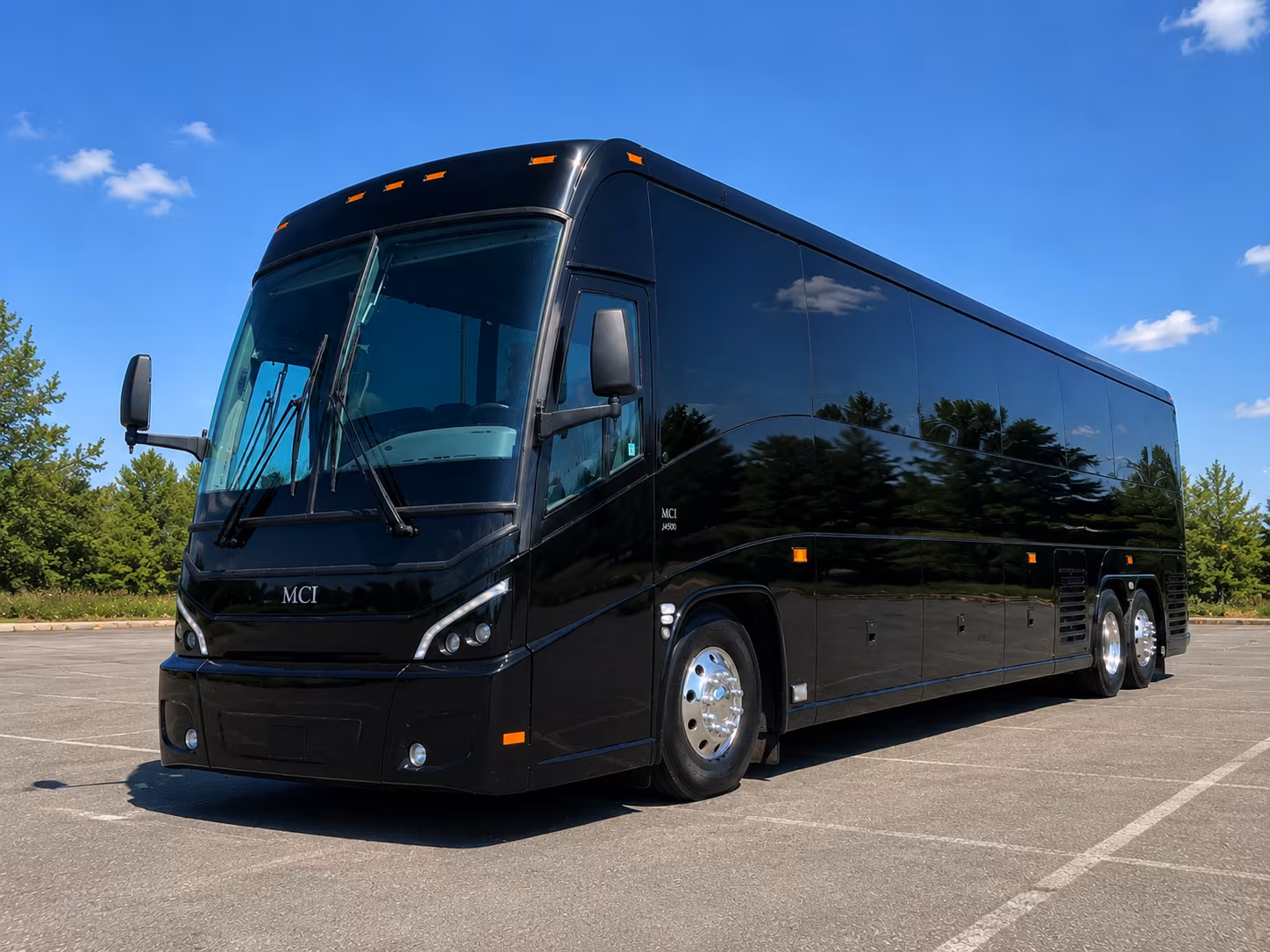 flint charter bus rental exterior